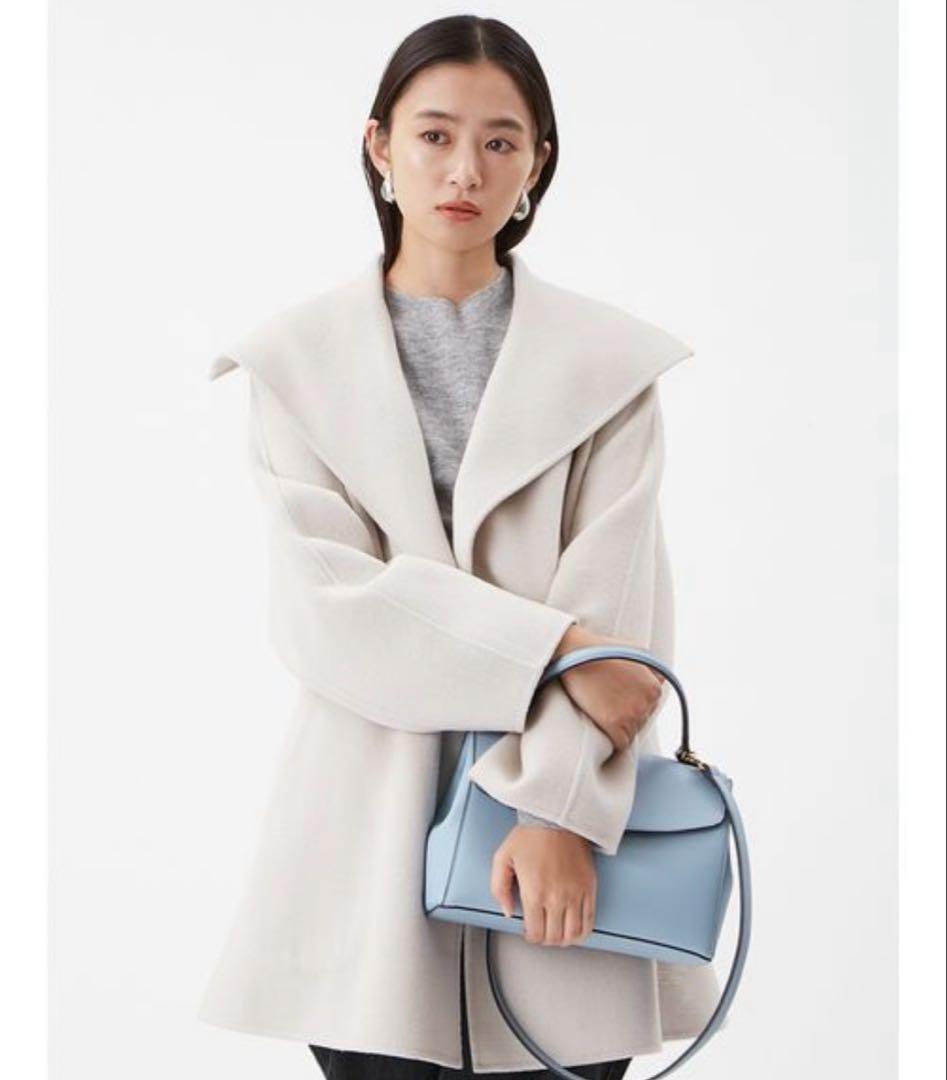 2025aw⭐︎新品共ベルト付きビックカラーミディ丈コート⭐︎リバーコート