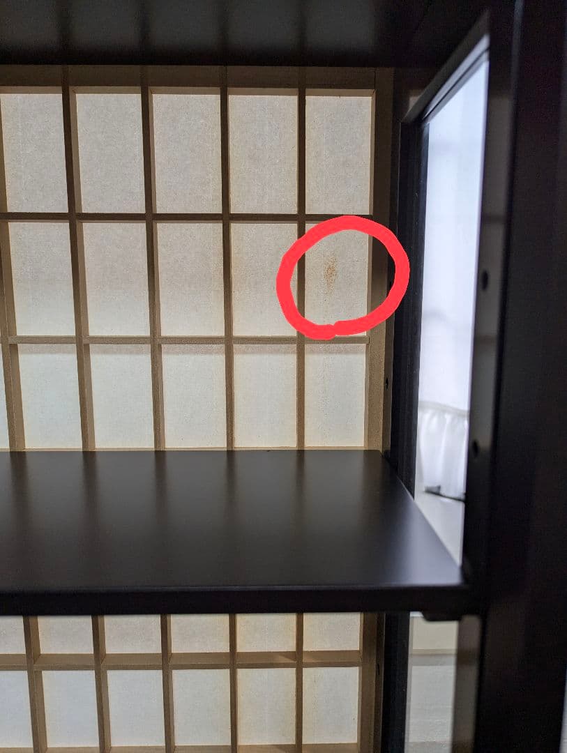 【新品】ガラス扉付きコレクションケース　可動棚付き　煎茶茶碗　飾り棚 　組立式