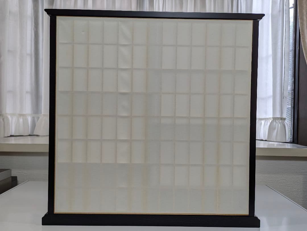 【新品】ガラス扉付きコレクションケース　可動棚付き　煎茶茶碗　飾り棚 　組立式