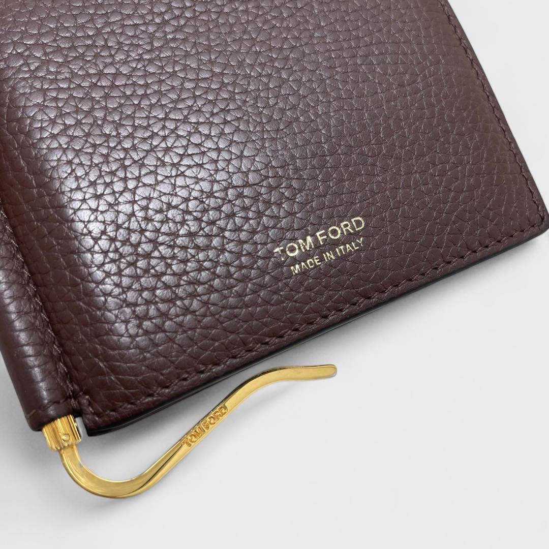 美品✨ TOM FORD トムフォード マネ－クリップ 二つ折り財布 カード入れ
