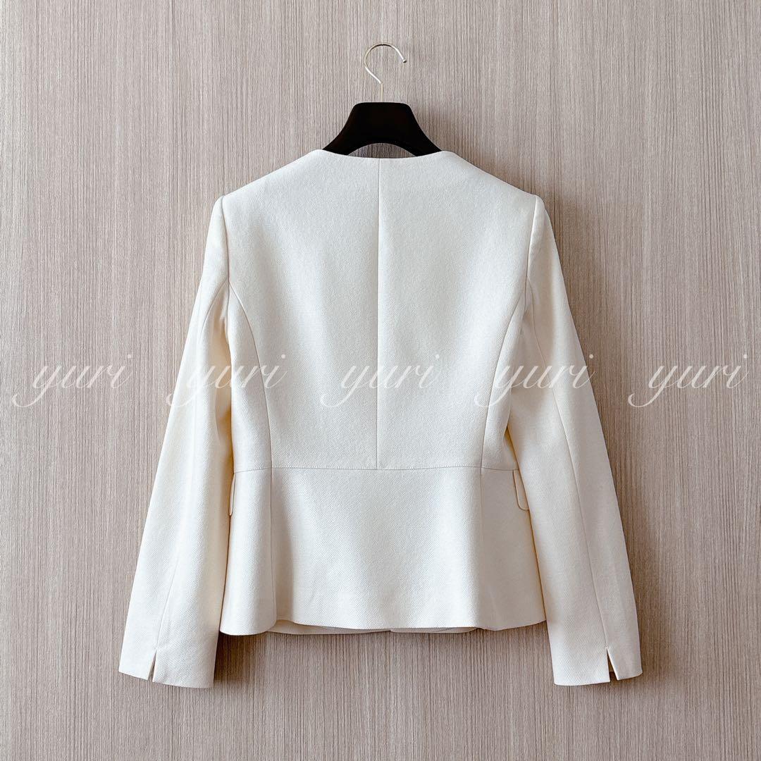 【1301】アナイ　ウールカルゼクルー　ジャケット　クリーム　38