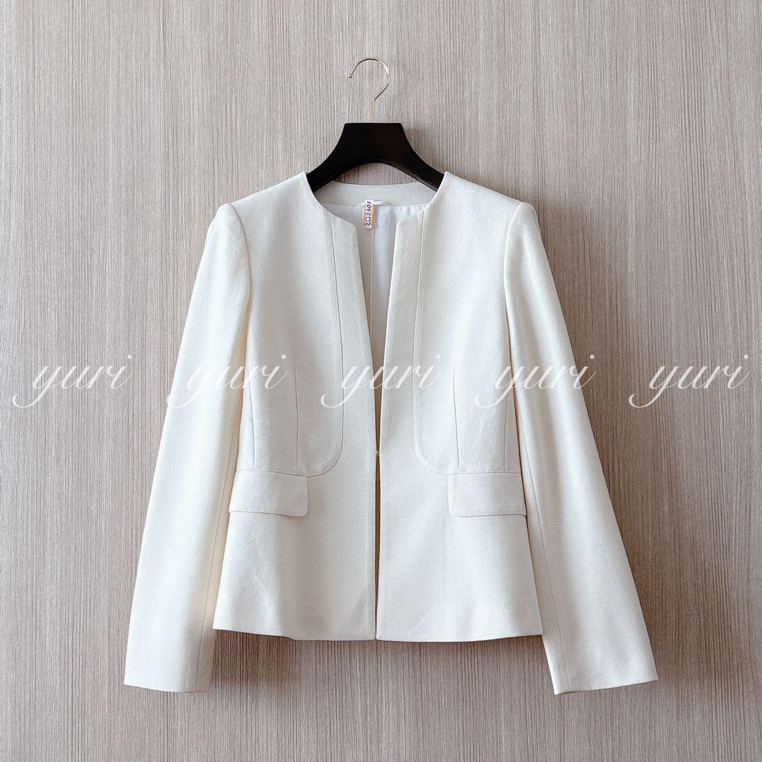 【1301】アナイ　ウールカルゼクルー　ジャケット　クリーム　38