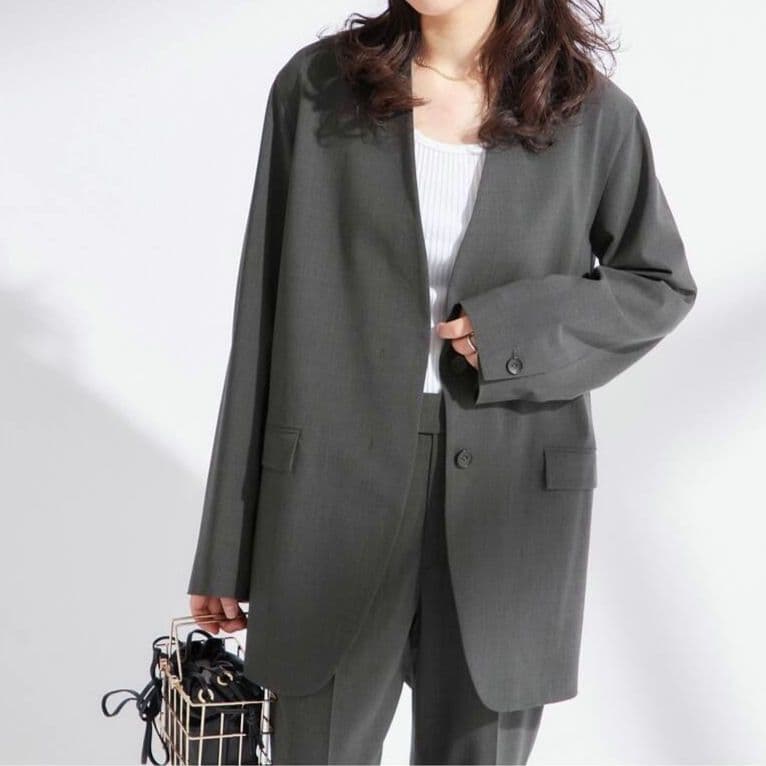 JOURNAL STANDARD L'ESSAGE ノーカラージャケット