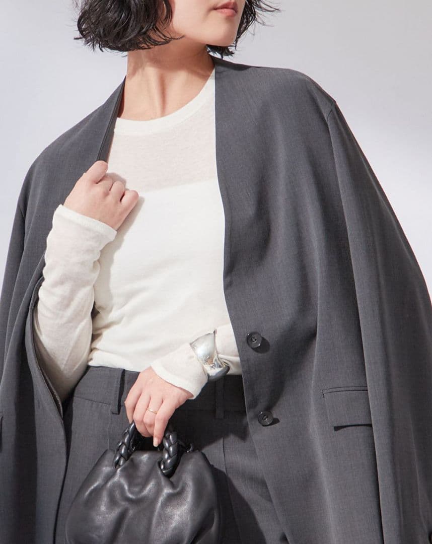 JOURNAL STANDARD L'ESSAGE ノーカラージャケット