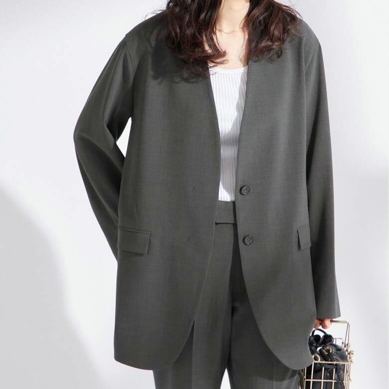 JOURNAL STANDARD L'ESSAGE ノーカラージャケット