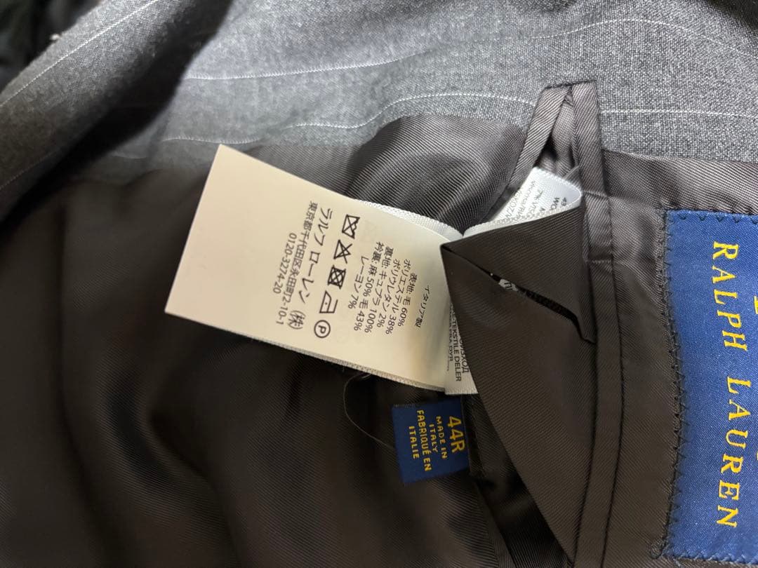 CEEKAY POLORALPH LAURENグレー ストライプ スーツ