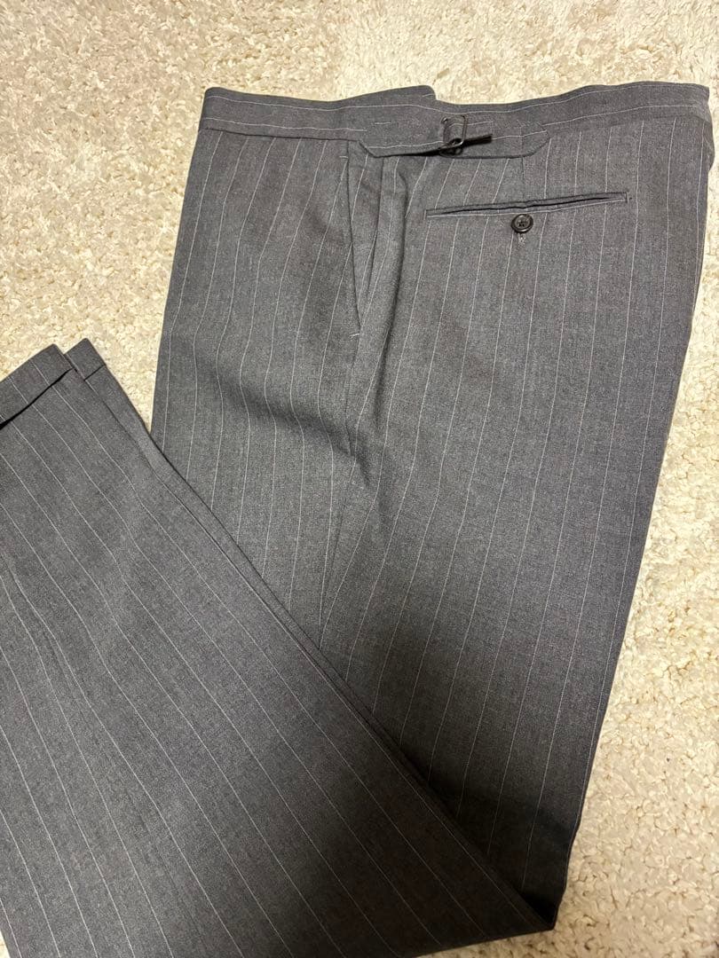 CEEKAY POLORALPH LAURENグレー ストライプ スーツ