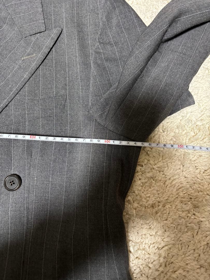 CEEKAY POLORALPH LAURENグレー ストライプ スーツ