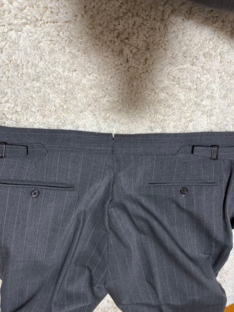 CEEKAY POLORALPH LAURENグレー ストライプ スーツ