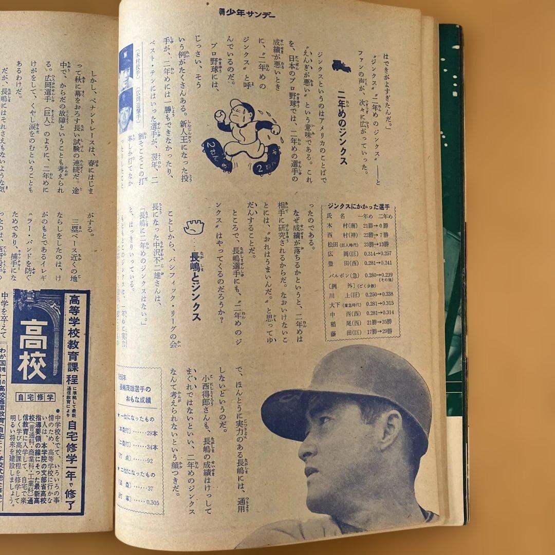 ゆ*中様 【希少・当時モノ】週刊少年サンデー 創刊号　長嶋茂雄特集　1959年4