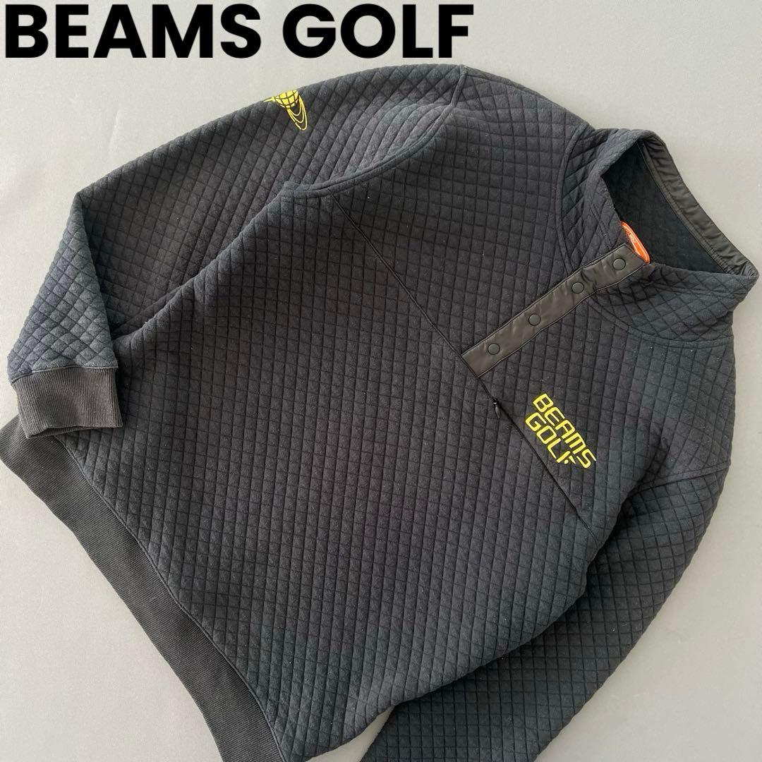 BEAMS GOLF ビームスゴルフ　ダイヤキルト　プルオーバー　ブルゾン　ロゴ