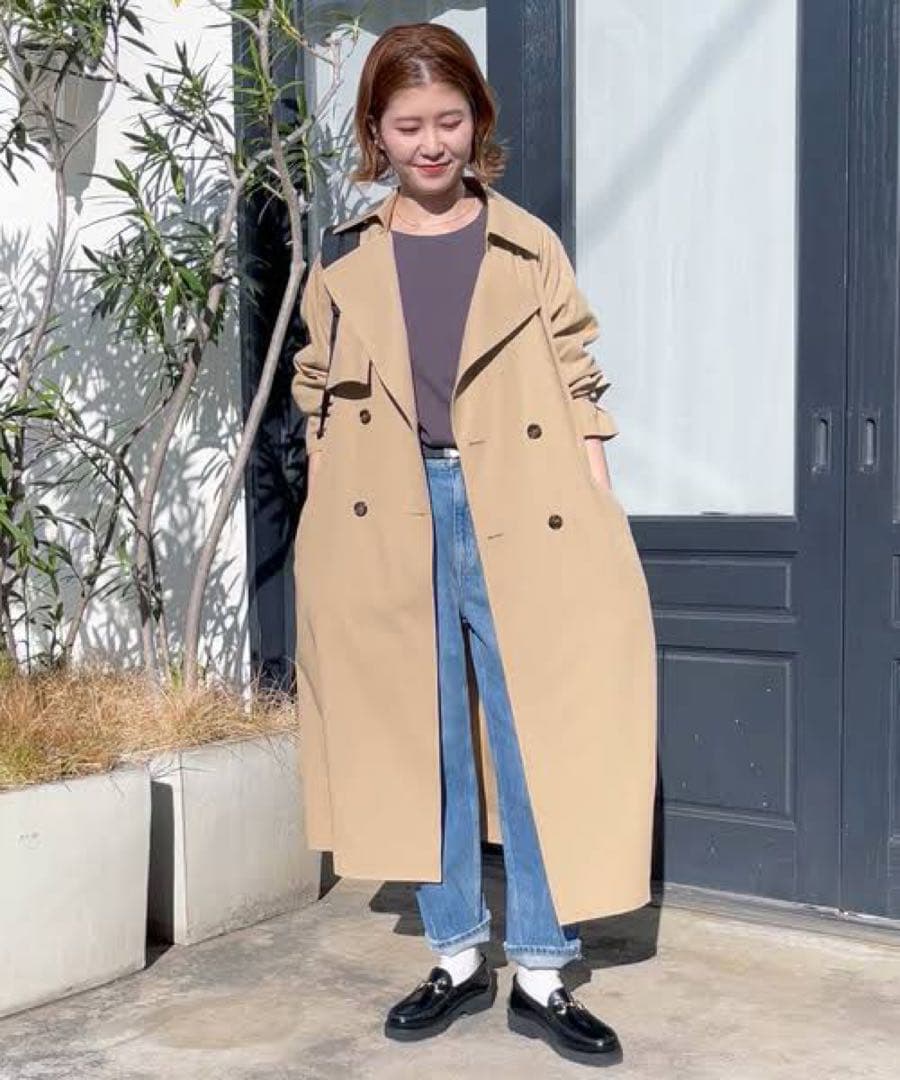 Spick & Span ツイルコットンオーバートレンチ