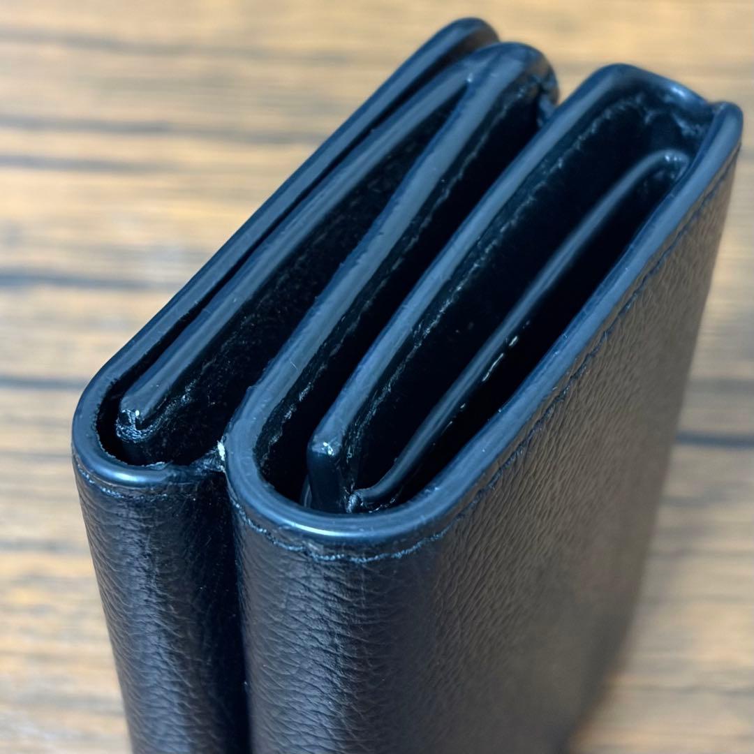 バレンシアガ　エブリデイ　三つ折りコンパクト財布　ブラック