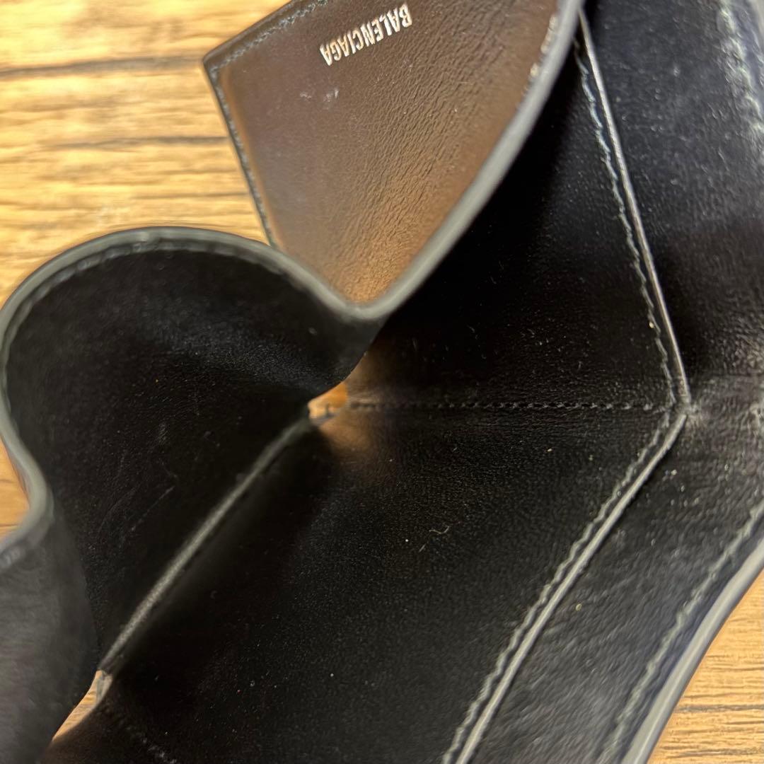 バレンシアガ　エブリデイ　三つ折りコンパクト財布　ブラック