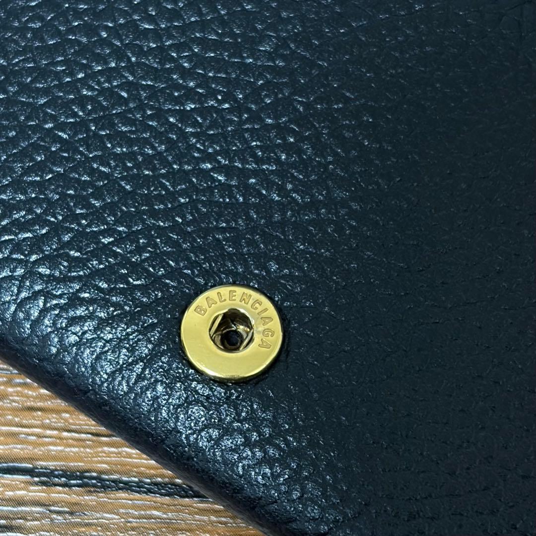 バレンシアガ　エブリデイ　三つ折りコンパクト財布　ブラック