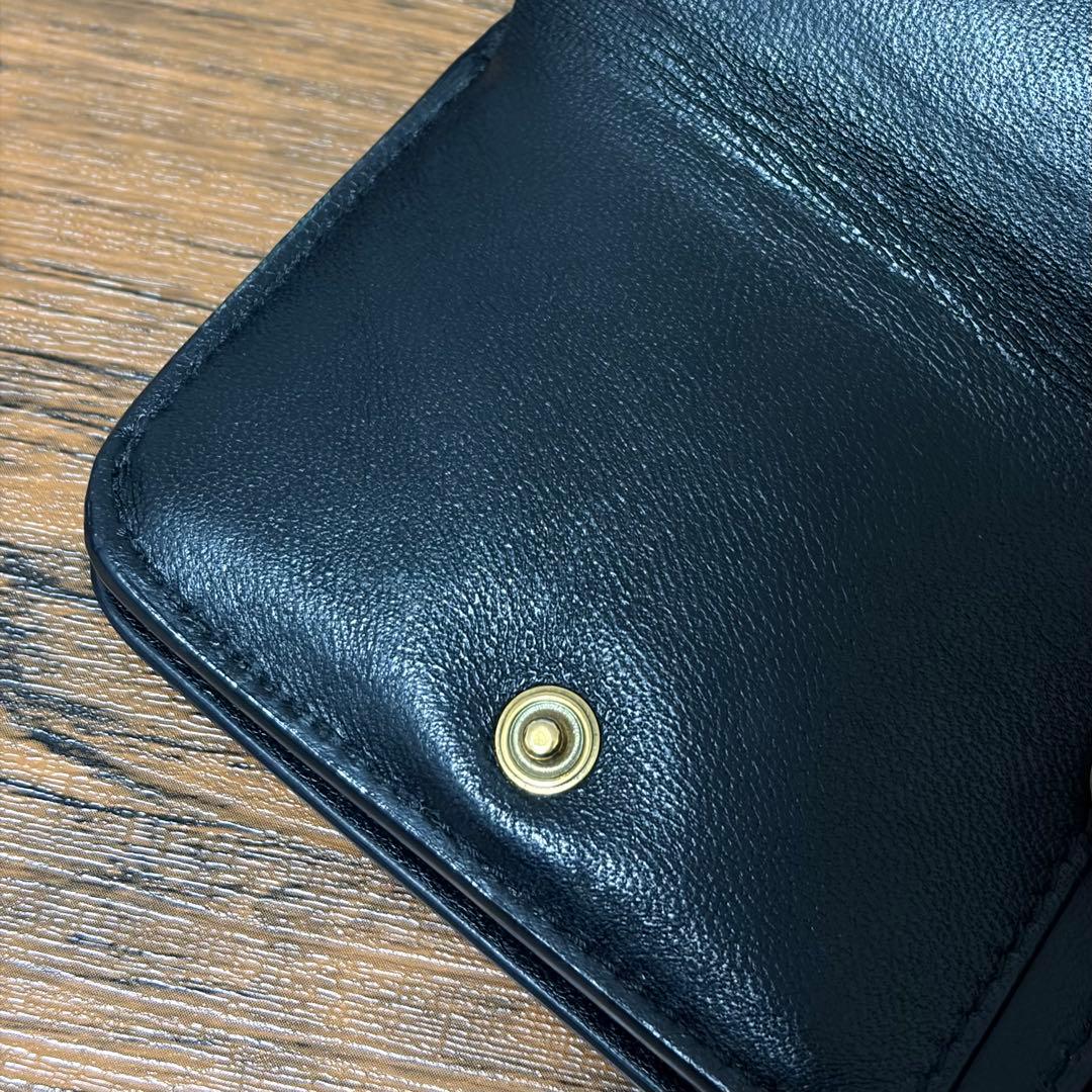 バレンシアガ　エブリデイ　三つ折りコンパクト財布　ブラック