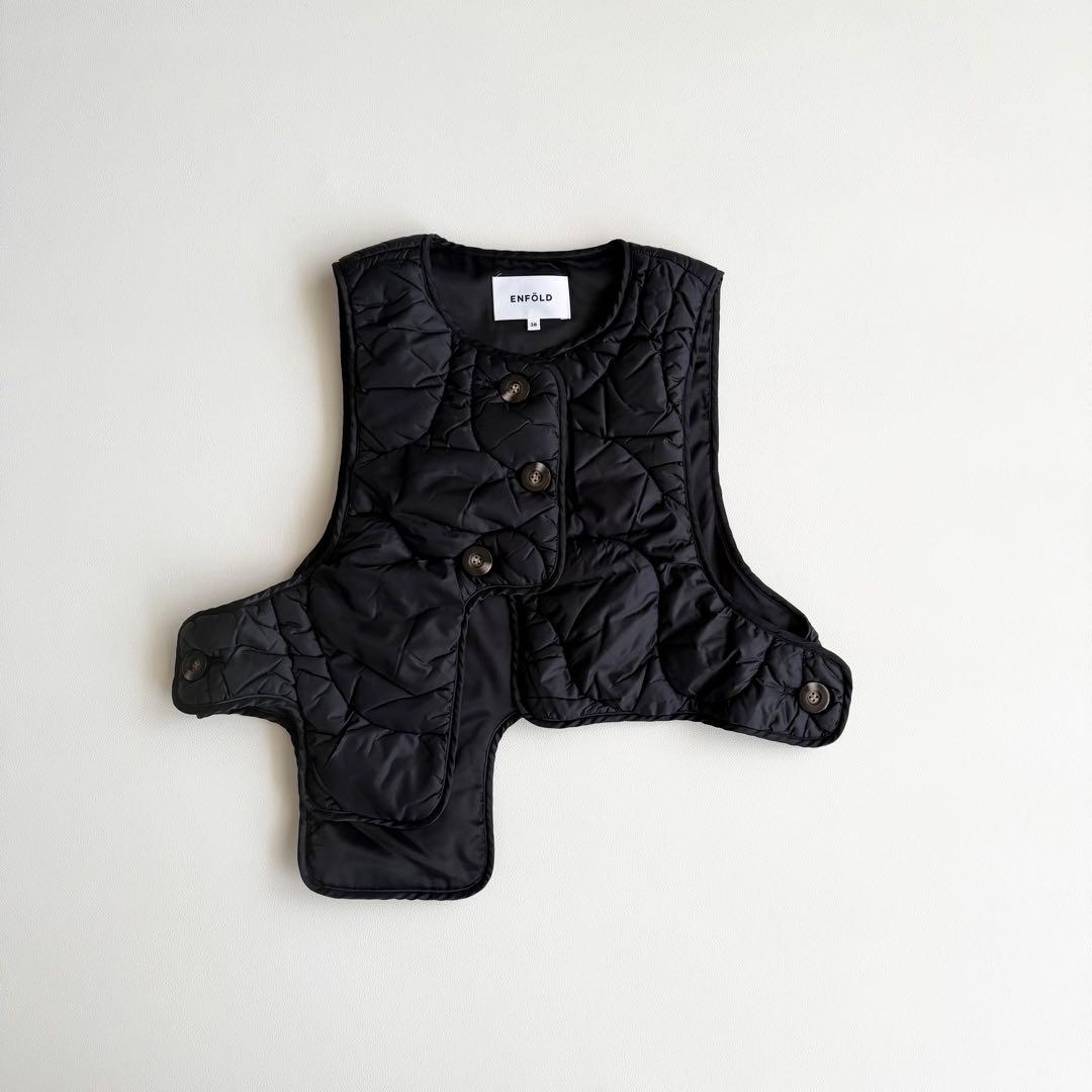 23AW 【エンフォルド】 ENFOLD SKIN VEST キルティングベスト