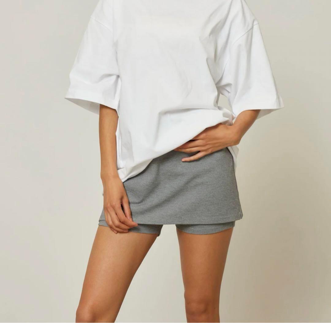 【新品未使用】SeaRoomlynn / スカートwithハーフレギンスグレー