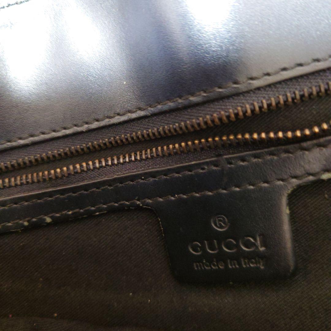 r*m様 GUCCI グッチ トートバッグ GGキャンパス×レザー ブラック