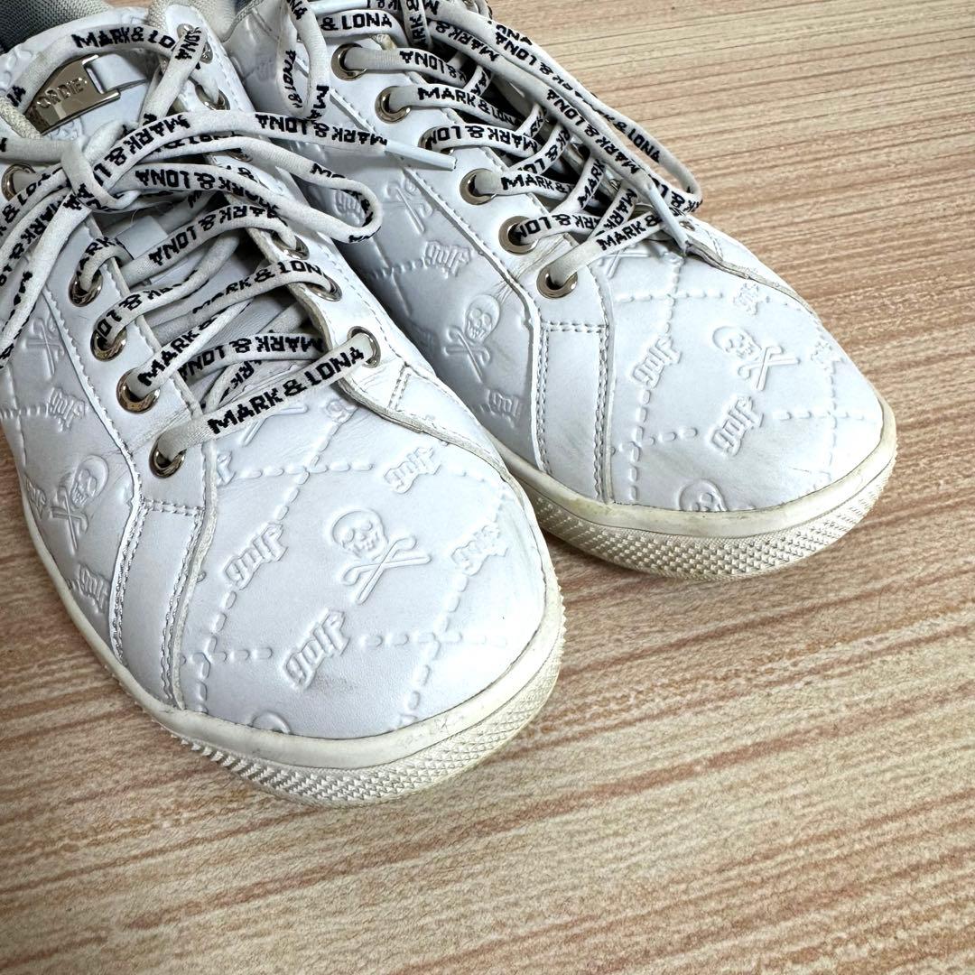 MARK ＆LONA ゴルフシューズ ホワイト スカル 27cm