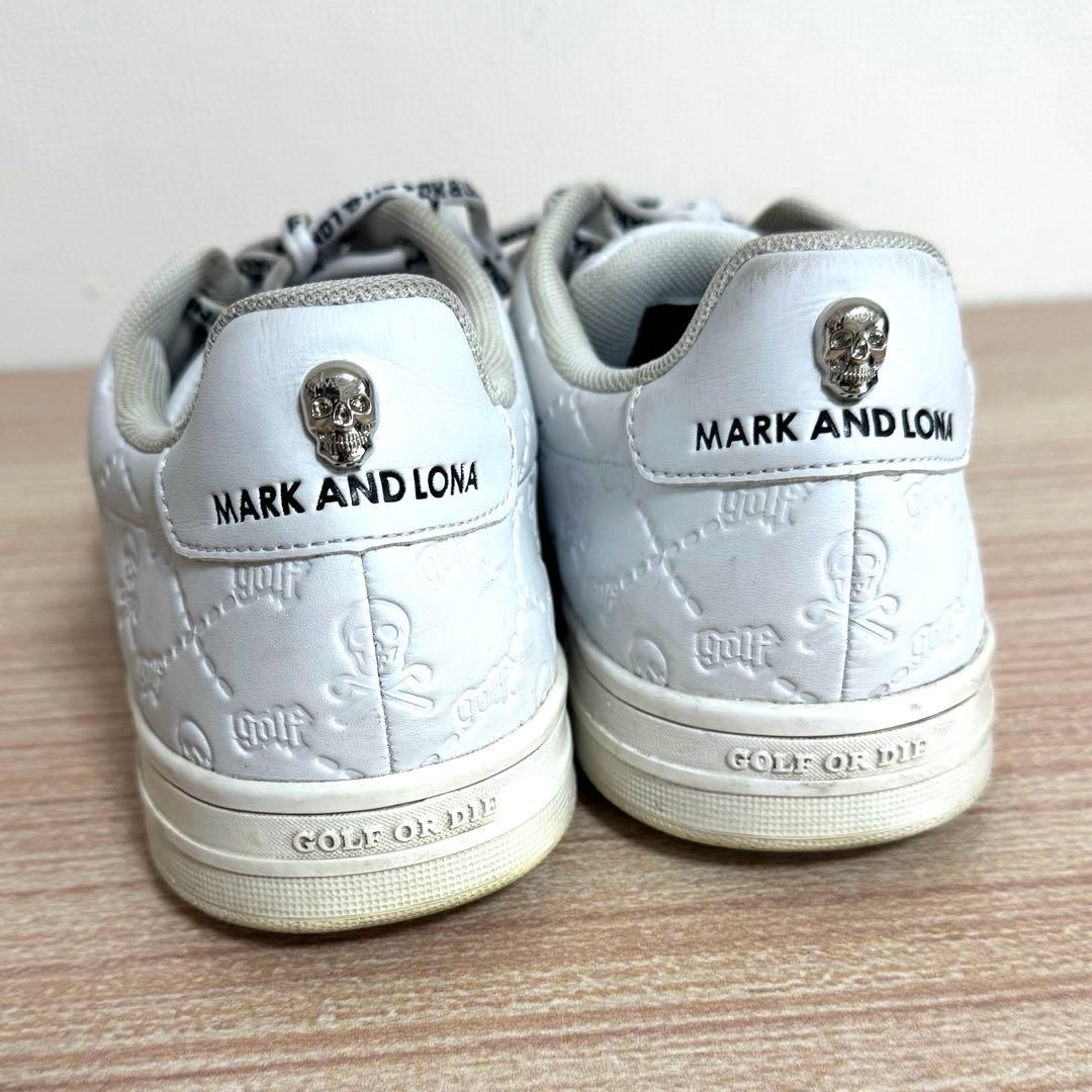 MARK ＆LONA ゴルフシューズ ホワイト スカル 27cm