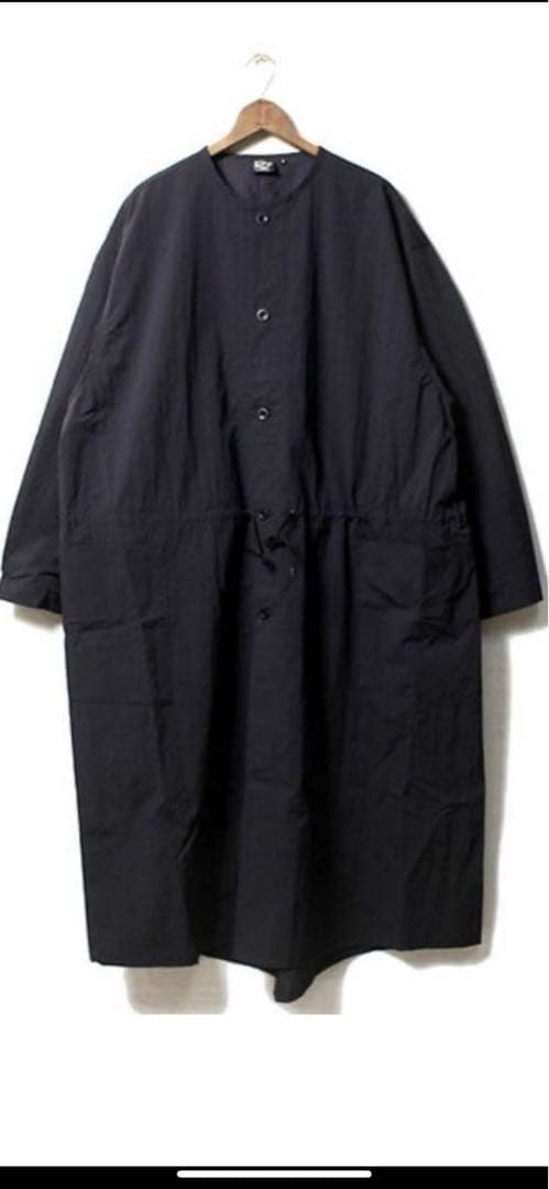 orslowノーカラー フィッシュテイル オーバーコート 撥水加工 オアスロウ