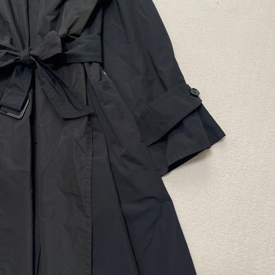 マックスマーラ フーデッドコート ベルテッド 36 レインウェア ビッグカラー