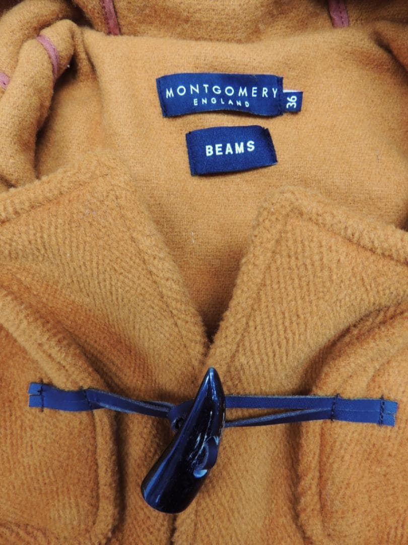 ビームス 別注 モンゴメリー ルーズフィット ダッフル コート 36 オレンジ