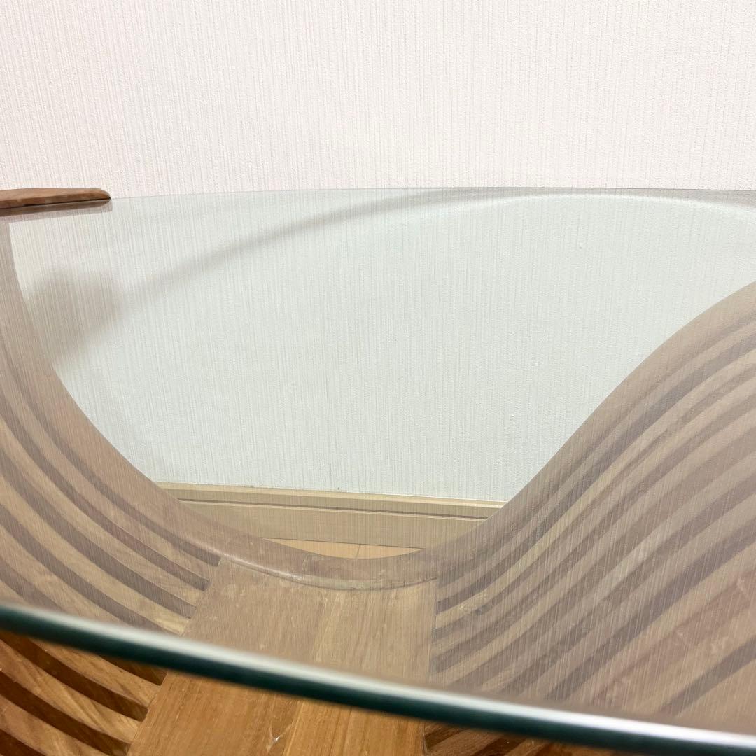 THE CONRAN SHOP ガラスローテーブル ヴィンテージ 木製フレーム