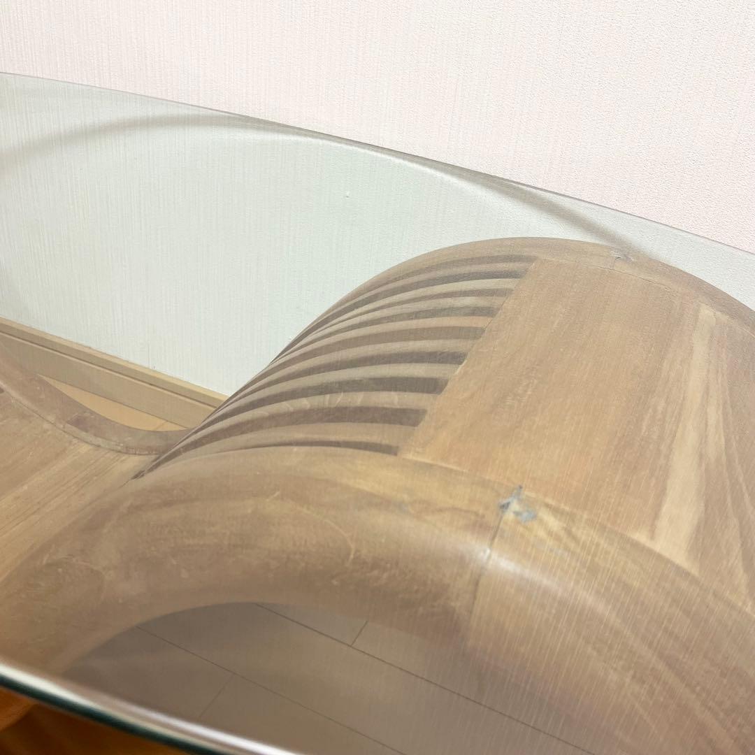 THE CONRAN SHOP ガラスローテーブル ヴィンテージ 木製フレーム