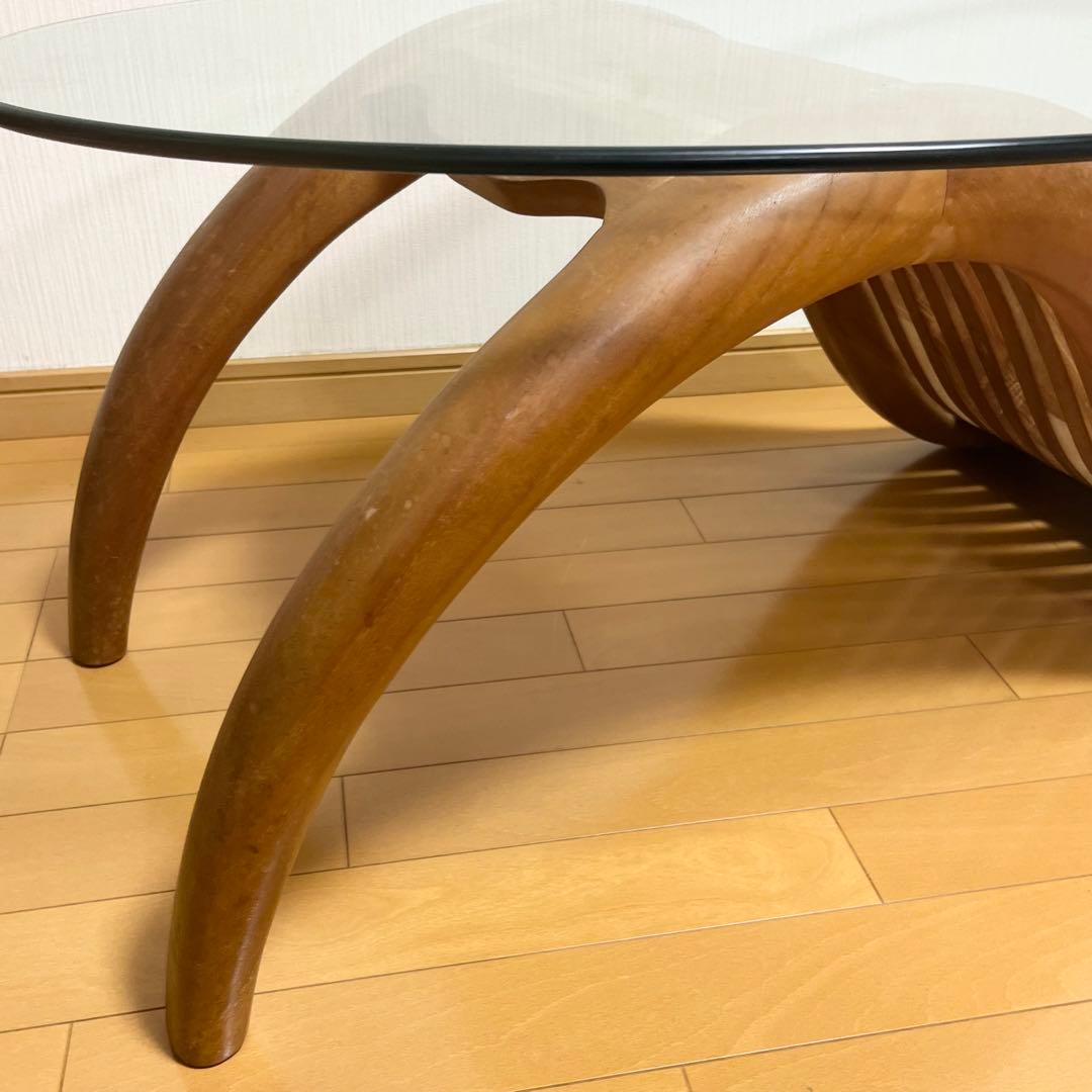 THE CONRAN SHOP ガラスローテーブル ヴィンテージ 木製フレーム