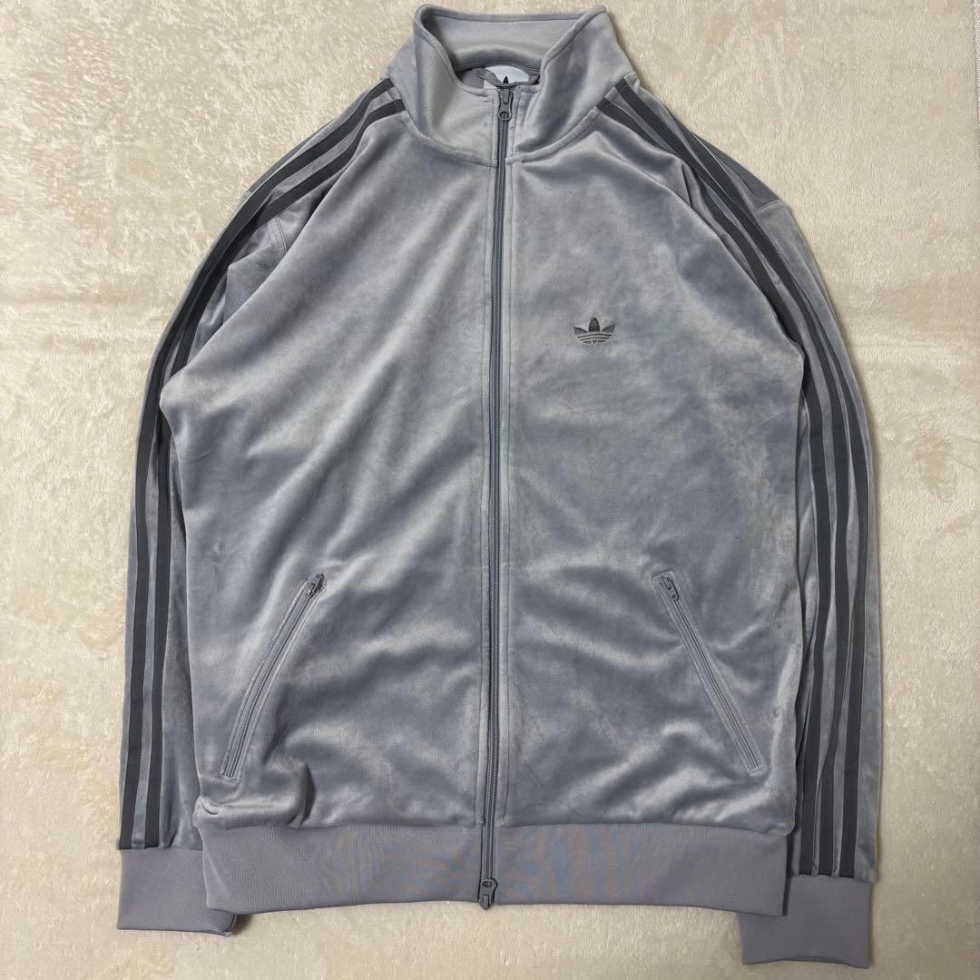アディダス　ベロアトラックジャケット　グレー　ベッケンバウアー