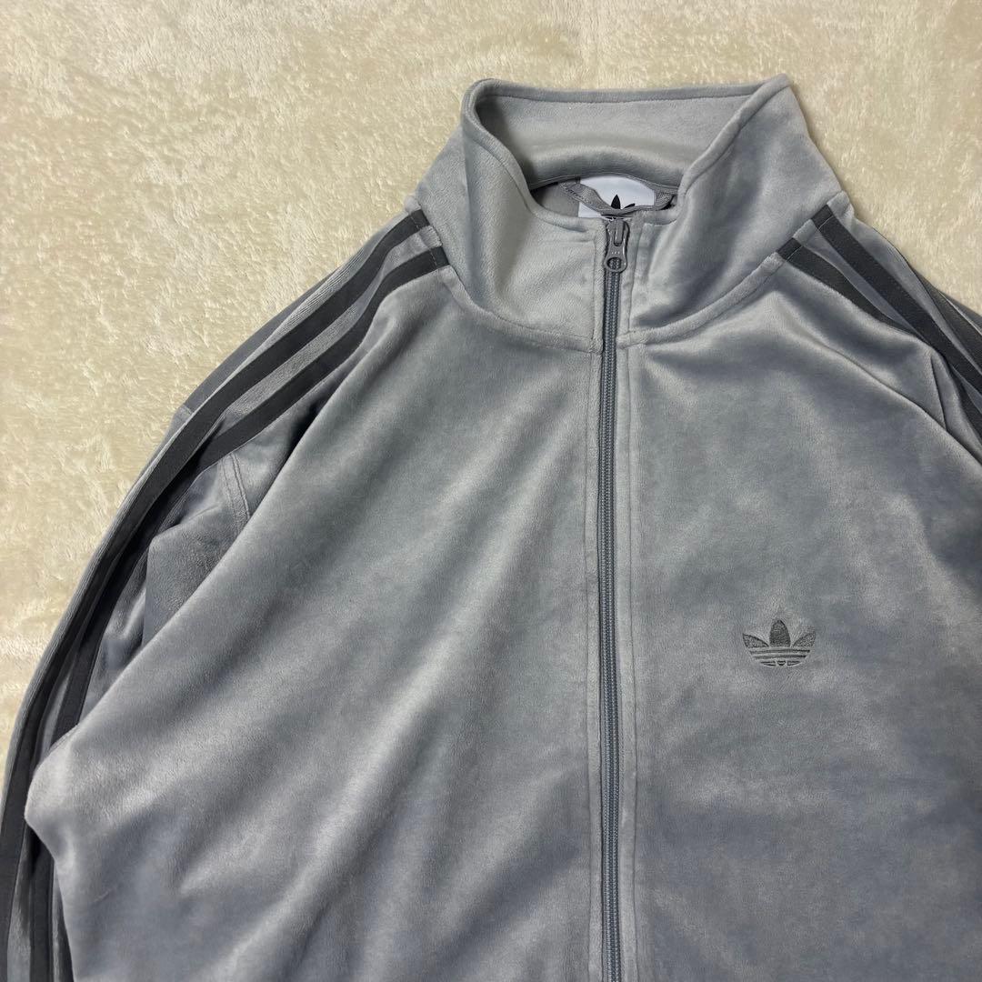 アディダス　ベロアトラックジャケット　グレー　ベッケンバウアー