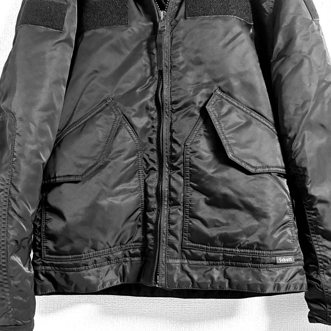 【美品】Schott ブラック MA-1 フライトジャケット S