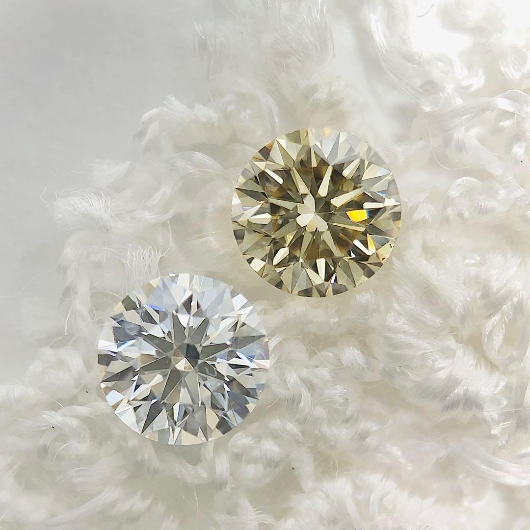 アクセサリー 0.233ct Very Light Brown Yellow VS-2 GD