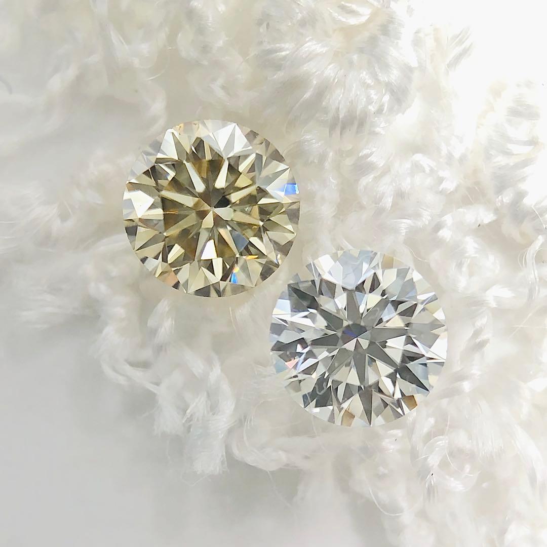 アクセサリー 0.233ct Very Light Brown Yellow VS-2 GD