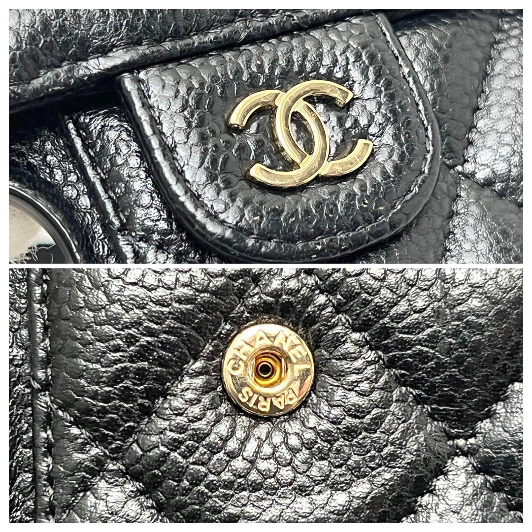 シャネル マトラッセ キャビアスキン iPhone15Proケース カードケース