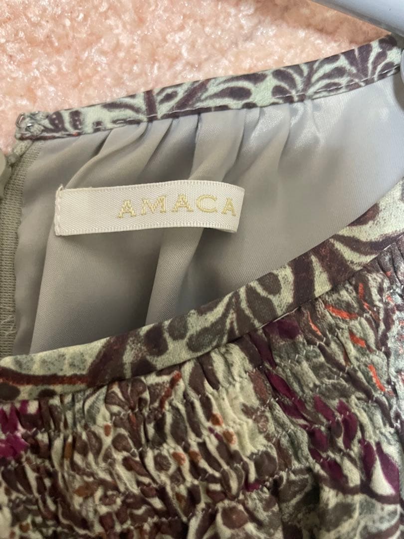 AMACA リバティ　ロングワンピース