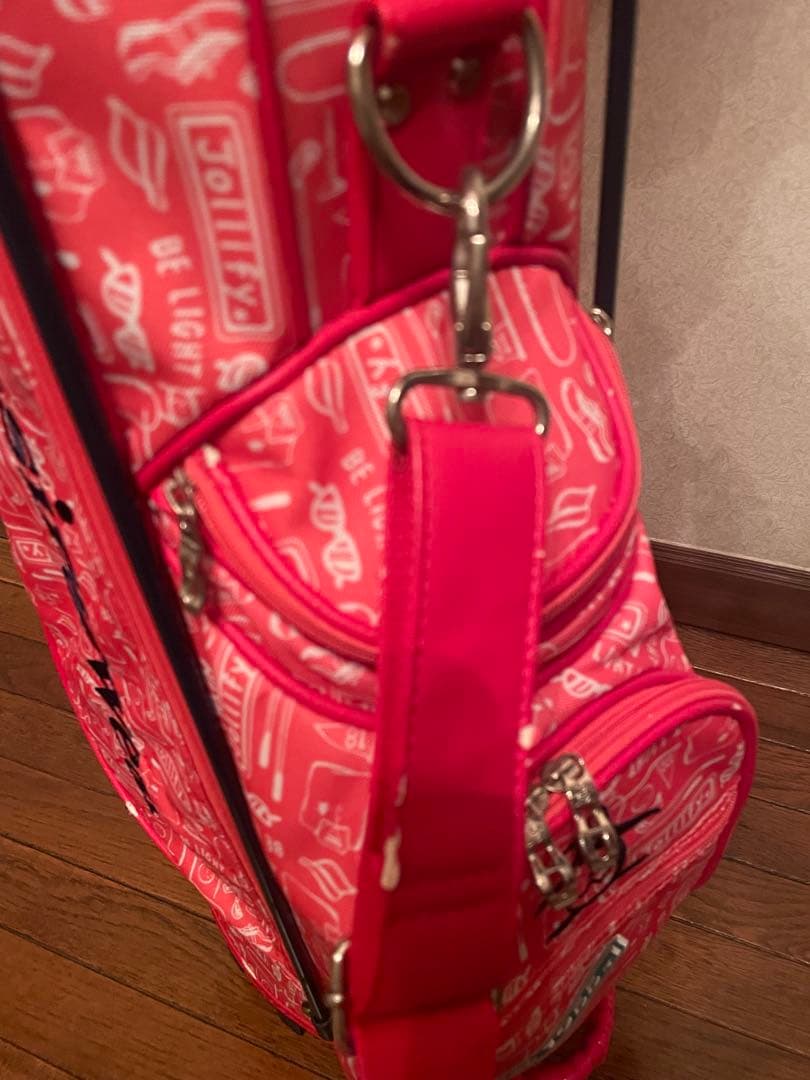 ピンク ゴルフバッグ ロゴ入り
