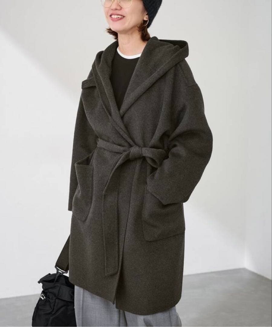 【25AW】FRAMeWORK SUPER160’s フーディショートコート