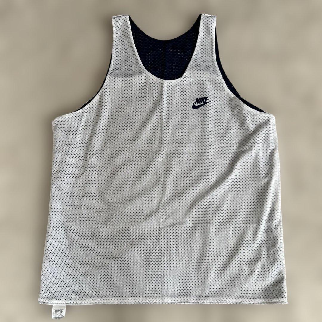 NIKE/ナイキ/リバーシブル/メッシュタンクトップ/紺×白