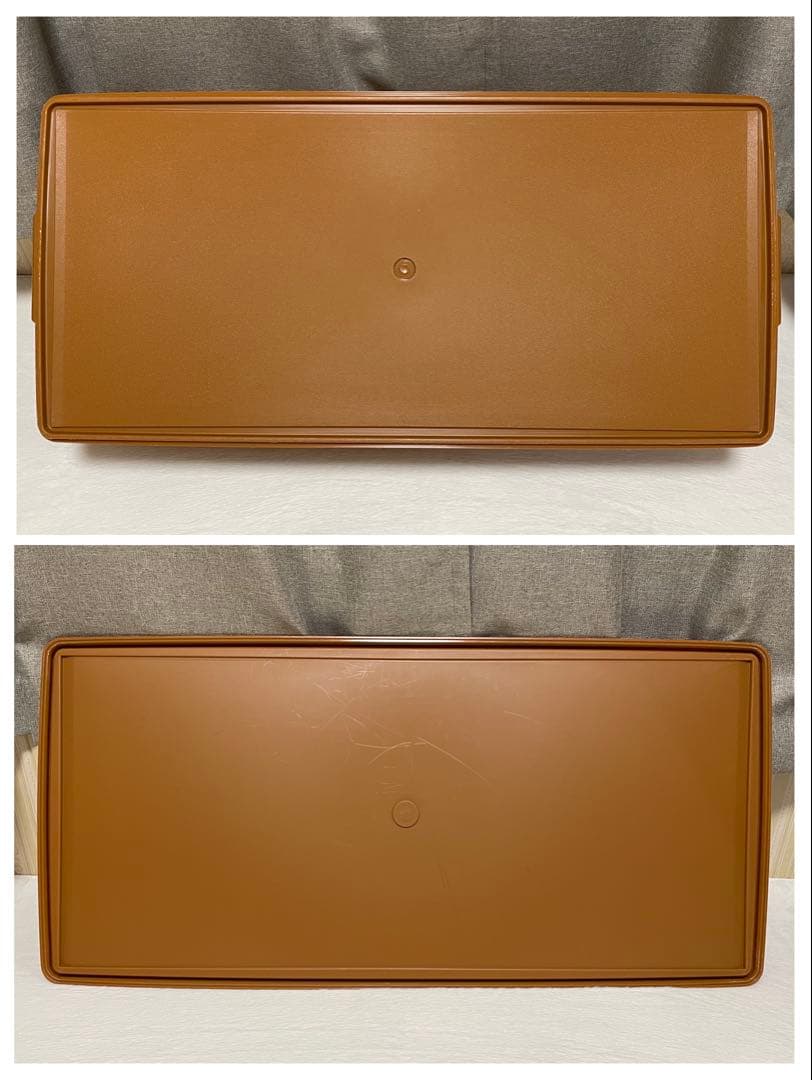 2個セット/タッパーウェア/ディープ/ロング/スーパーケース/セピア/#16