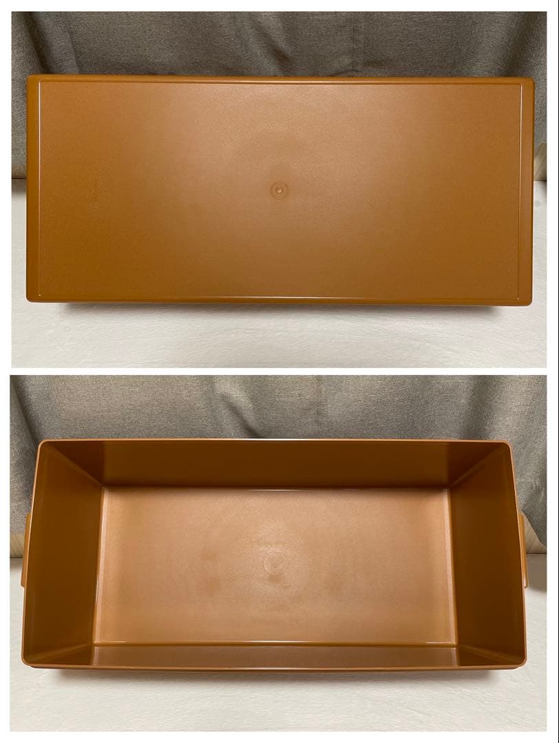 2個セット/タッパーウェア/ディープ/ロング/スーパーケース/セピア/#16