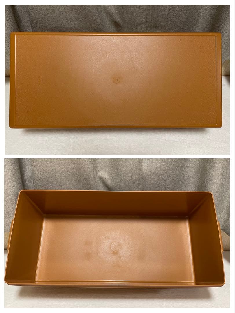 2個セット/タッパーウェア/ディープ/ロング/スーパーケース/セピア/#16