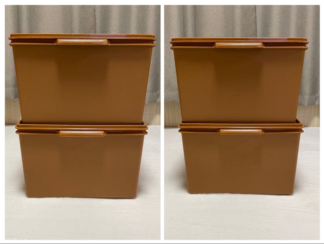 2個セット/タッパーウェア/ディープ/ロング/スーパーケース/セピア/#16