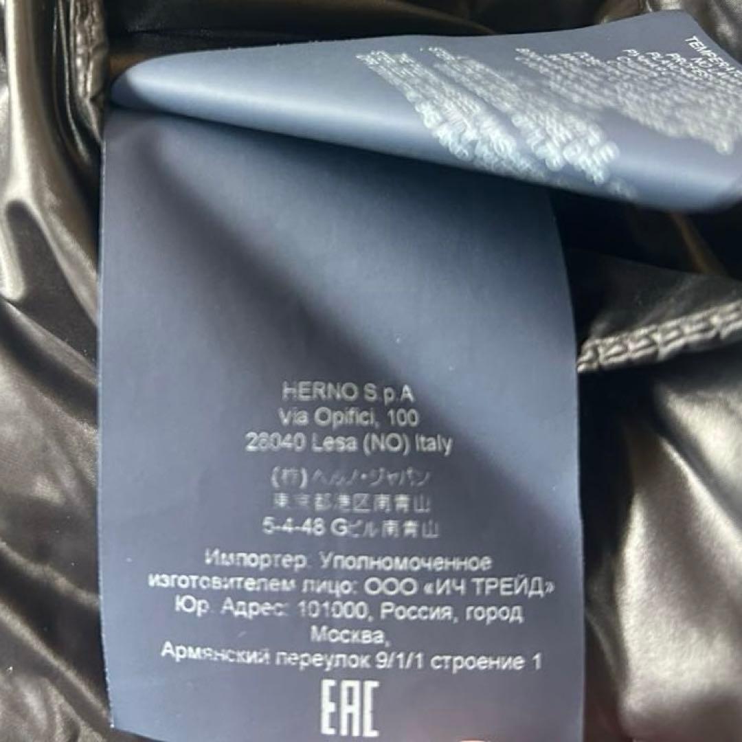 美品 HERNO ICONICO エミリア ケープ ダウンベスト 半袖　38 黒