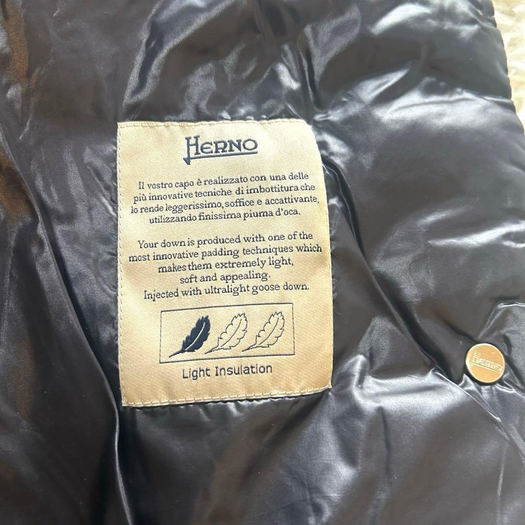 美品 HERNO ICONICO エミリア ケープ ダウンベスト 半袖　38 黒