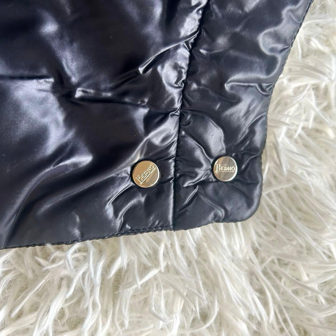 美品 HERNO ICONICO エミリア ケープ ダウンベスト 半袖　38 黒
