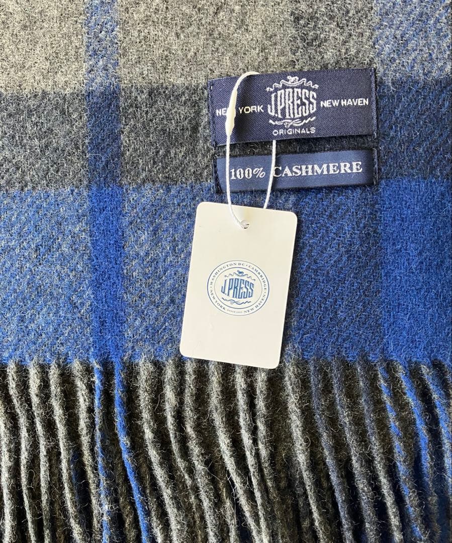 【新品】ジェイプレスJ.PRESSカシミア100%大判マフラー