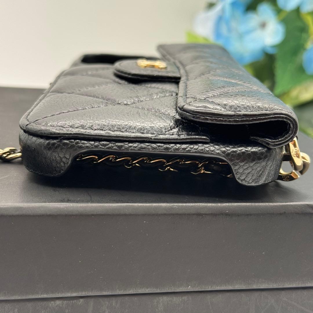 シャネル iPhone15Pro MAX キャビアスキン スマホケース 0952